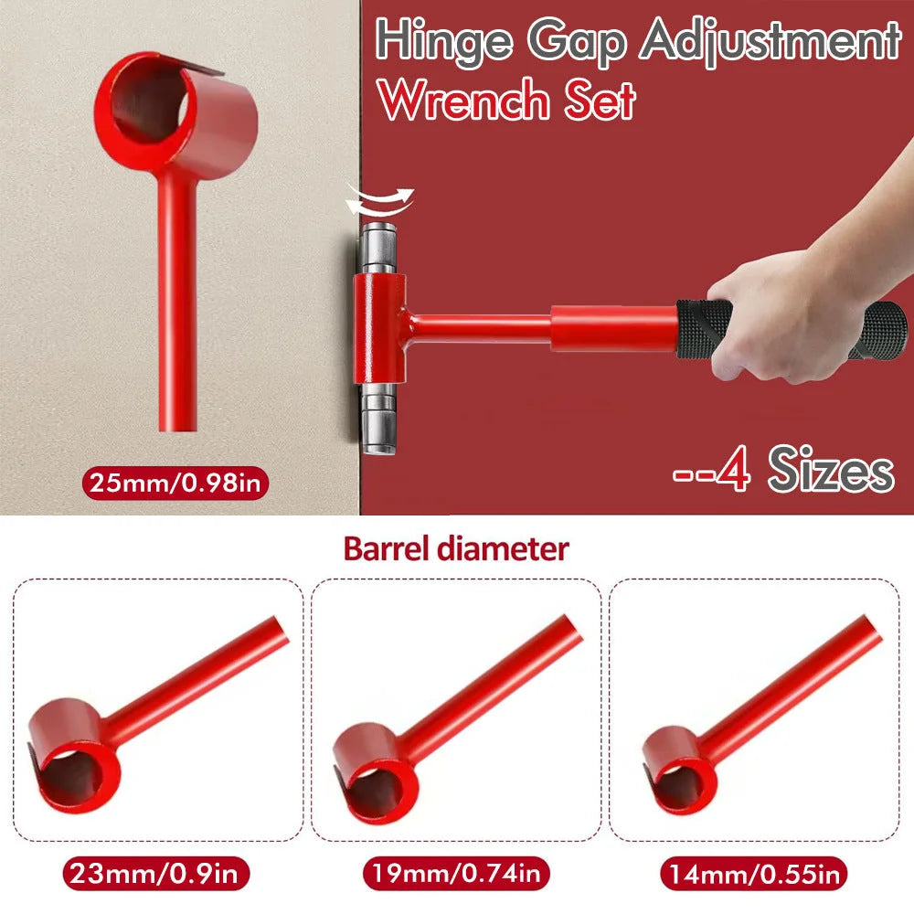 Heavy-Duty 4-in-1 Door Hinge Adjustment Tool - Wrench