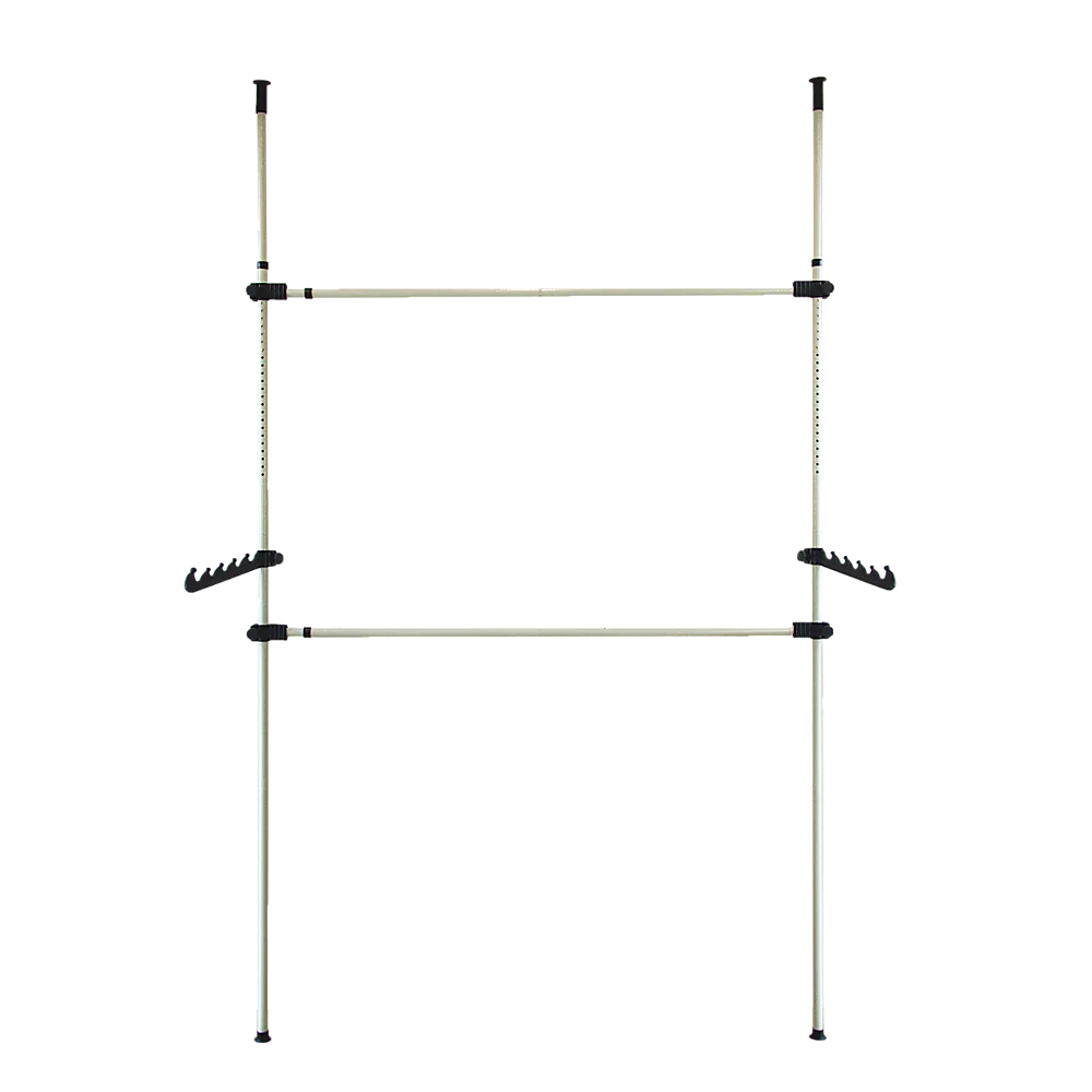Heavy Duty Adjustable Clothes Rail Storage Garment Shelf