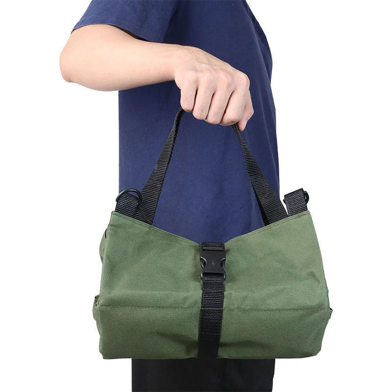 Heavy-Duty Canvas Tool Roll Up Bag & Organizer Tote