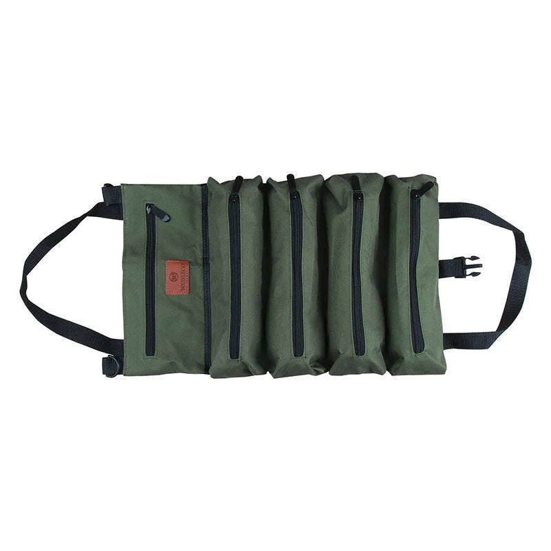 Heavy-Duty Canvas Tool Roll Up Bag & Organizer Tote