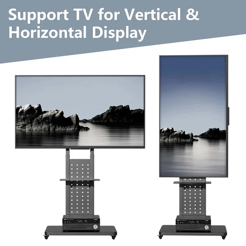 Heavy Duty Mobile TV Stand with Wheels audio video