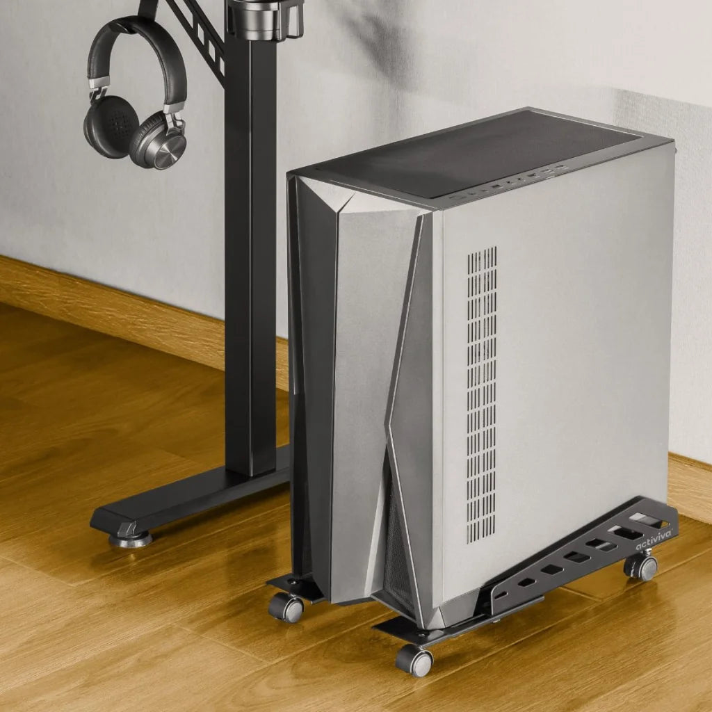 Heavy-Duty PC Mobile Floor Stand with Casters - Sports &