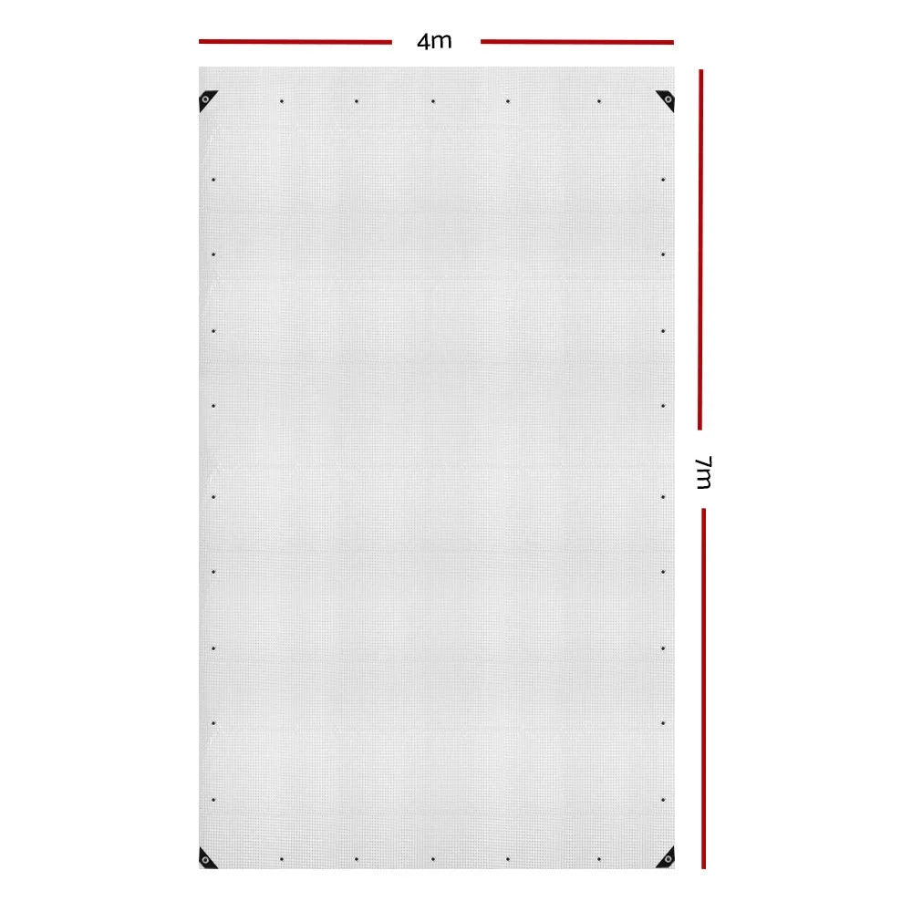 Heavy Duty Poly Tarps 4×7m Camping Cover Clear - Camping
