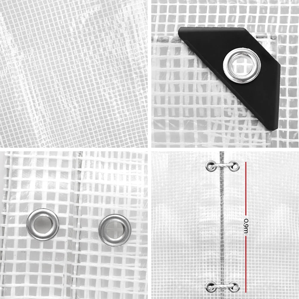 Heavy Duty Poly Tarps 6×9m Camping Cover Clear - Camping