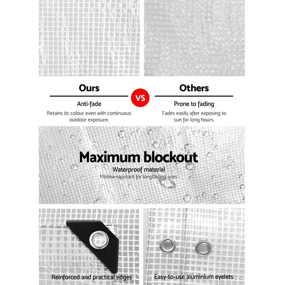 Heavy Duty Poly Tarps 6×9m Camping Cover Clear - Camping