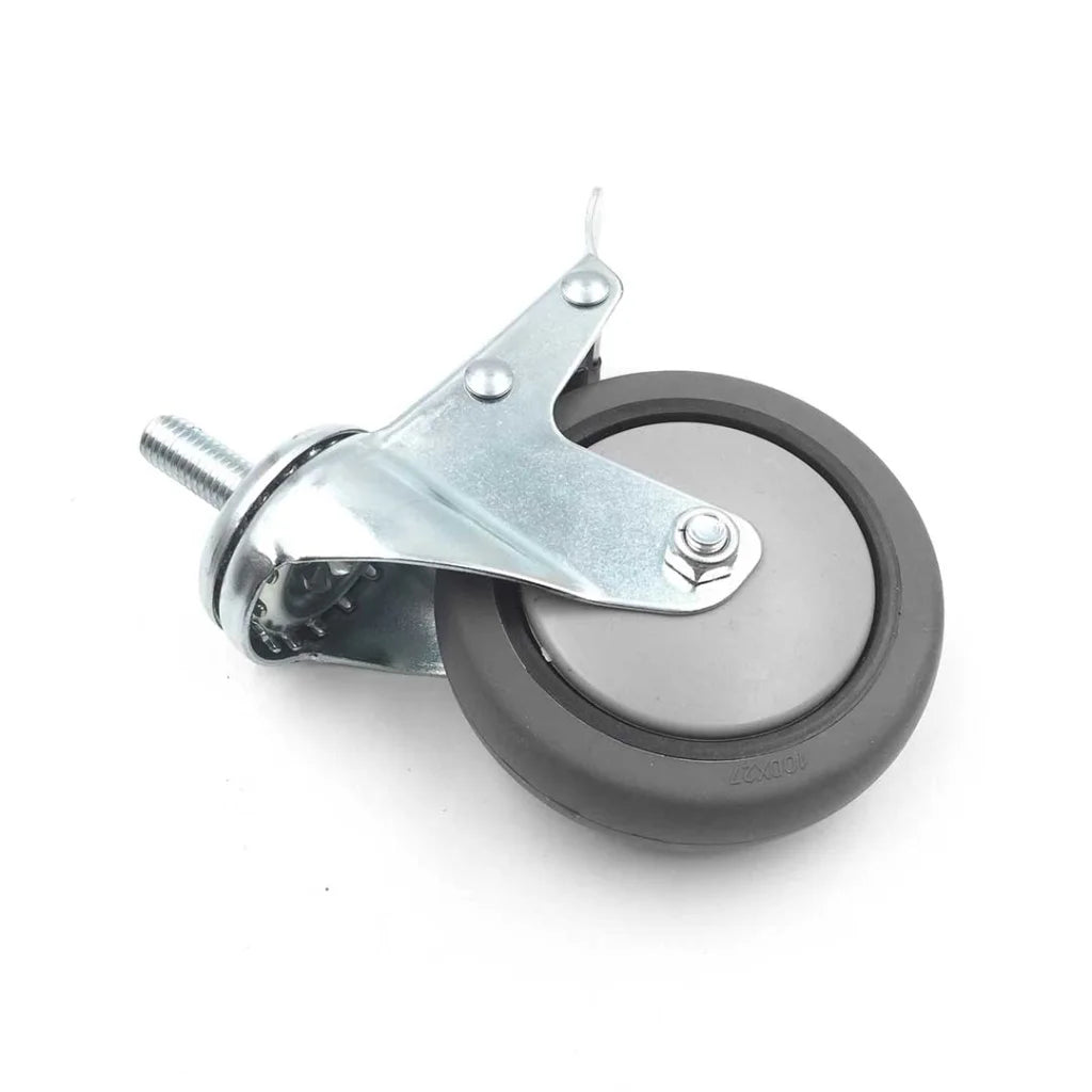 Heavy Duty Polyurethane Swivel Castor Wheels 4" with 2 Lock Brakes Casters - Premium