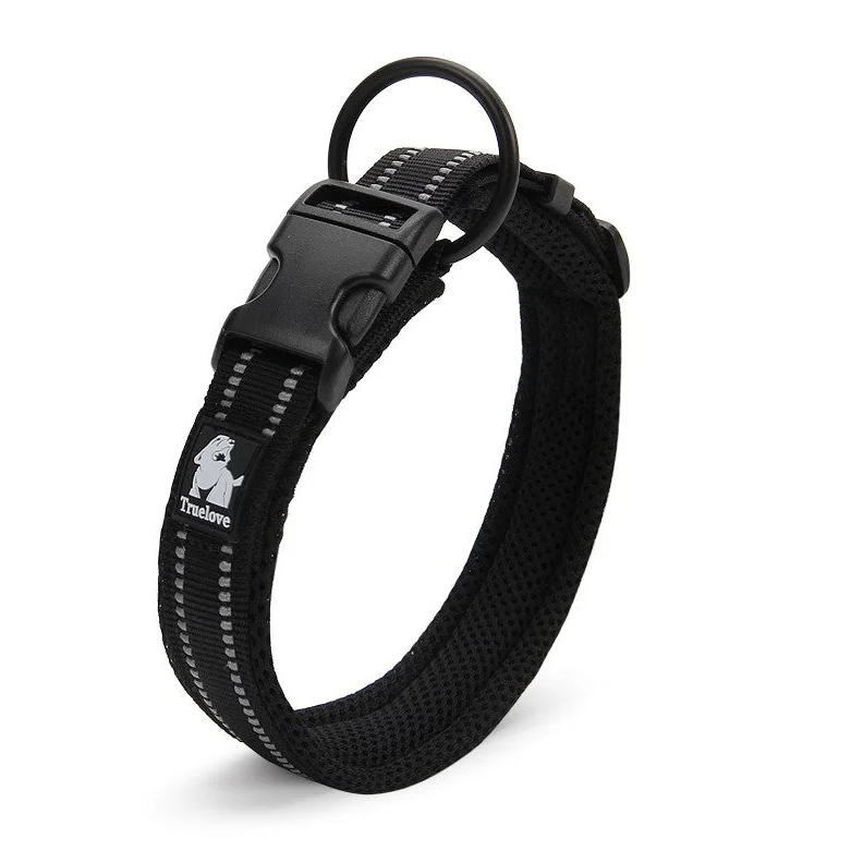 Heavy Duty Reflective Collar - Black (L)