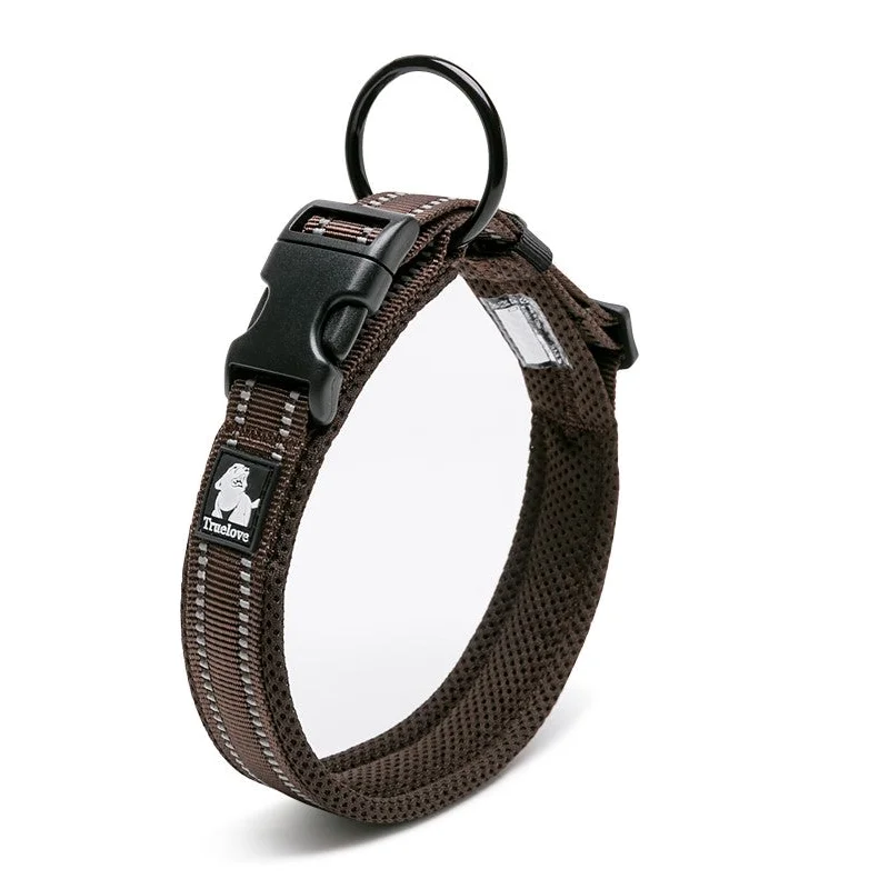 Heavy Duty Reflective Collar - Brown (XL)