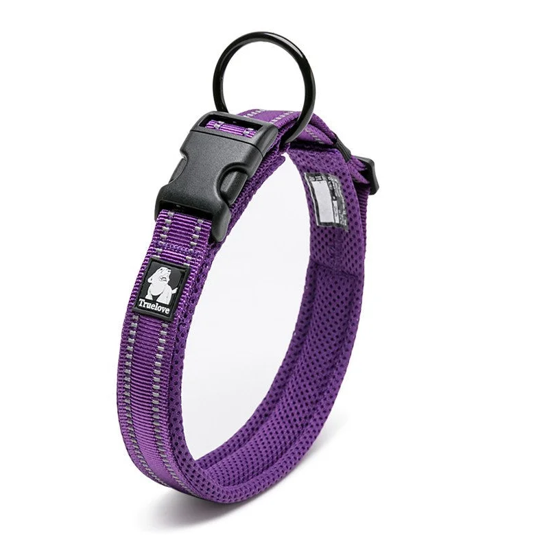 Heavy Duty Reflective Collar - Purple (S)