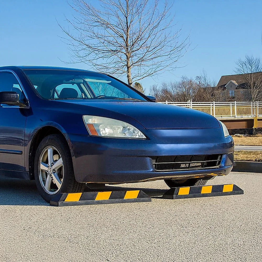 Heavy Duty Rubber Curb Parking Guide Wheel Driveway Stopper
