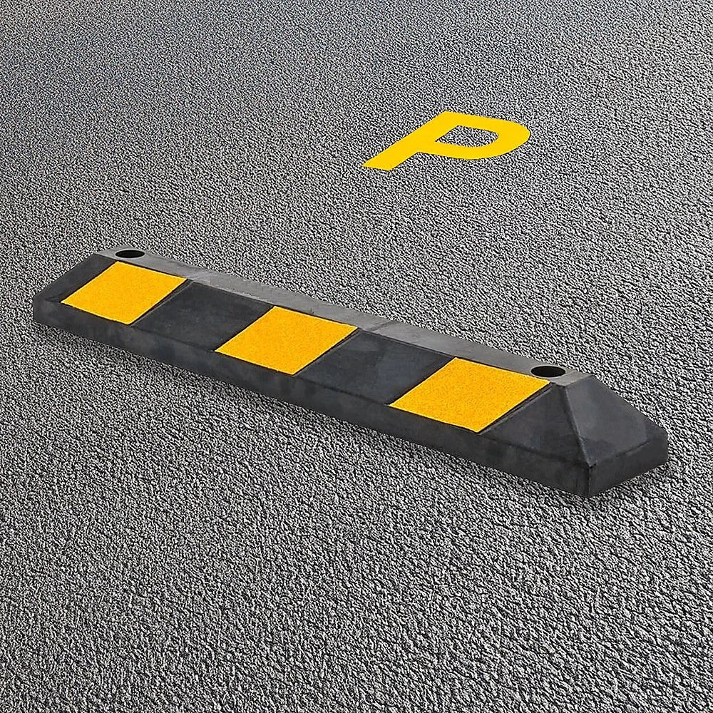 Heavy Duty Rubber Curb Parking Guide Wheel Driveway Stopper