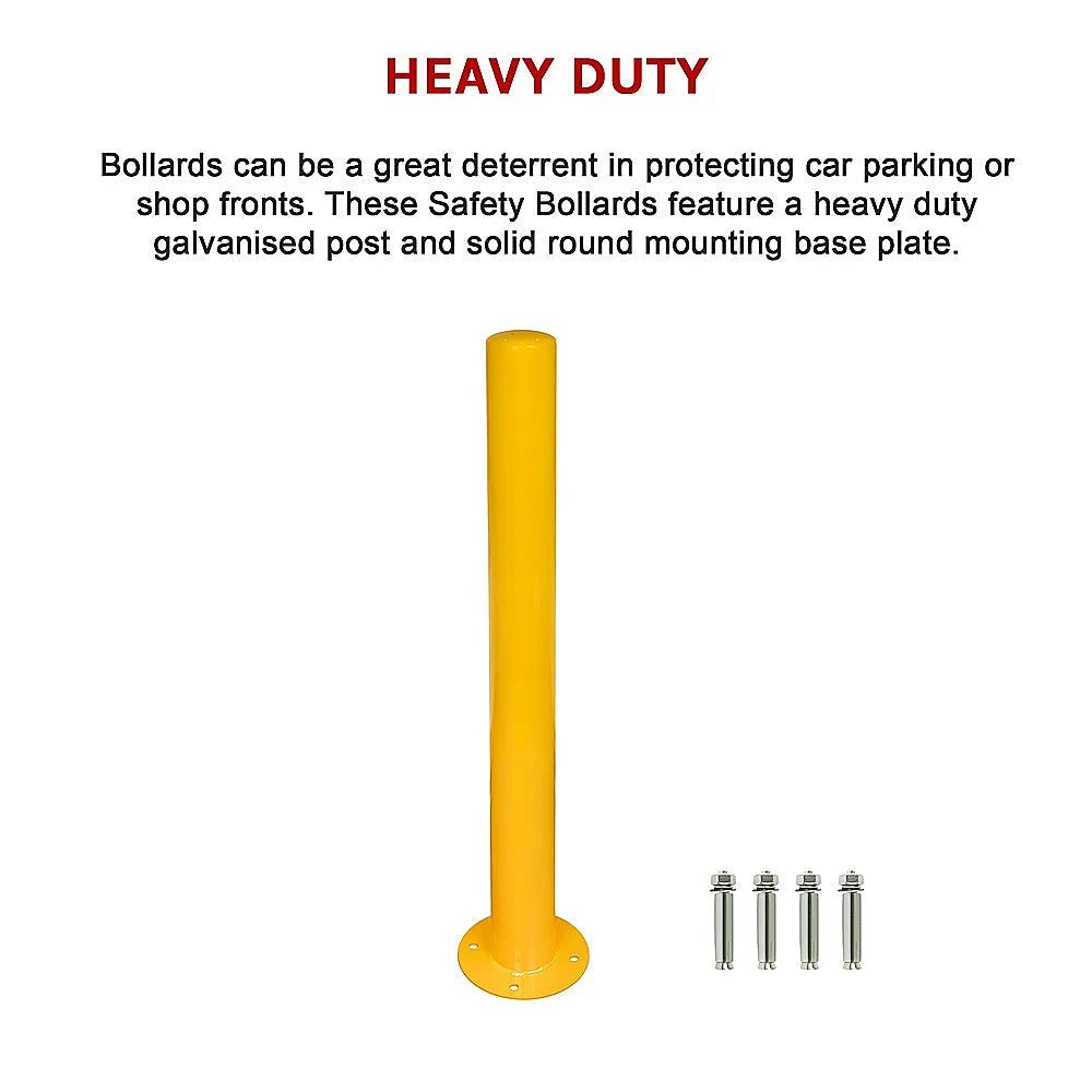 Heavy Duty Steel Bollard Post - Yellow - Others