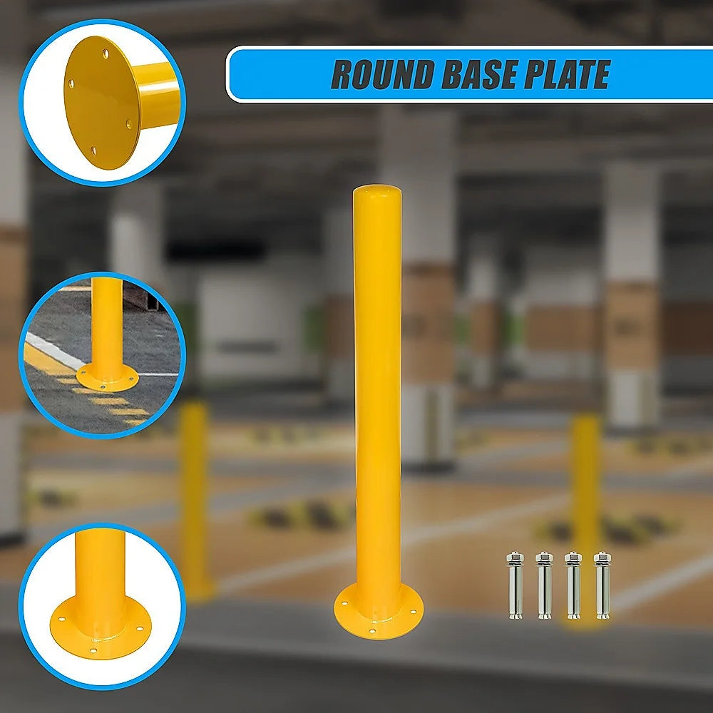 Heavy Duty Steel Bollard Post - Yellow - Others