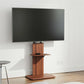 Black brown heavy duty tv with floor stand adjustable mount