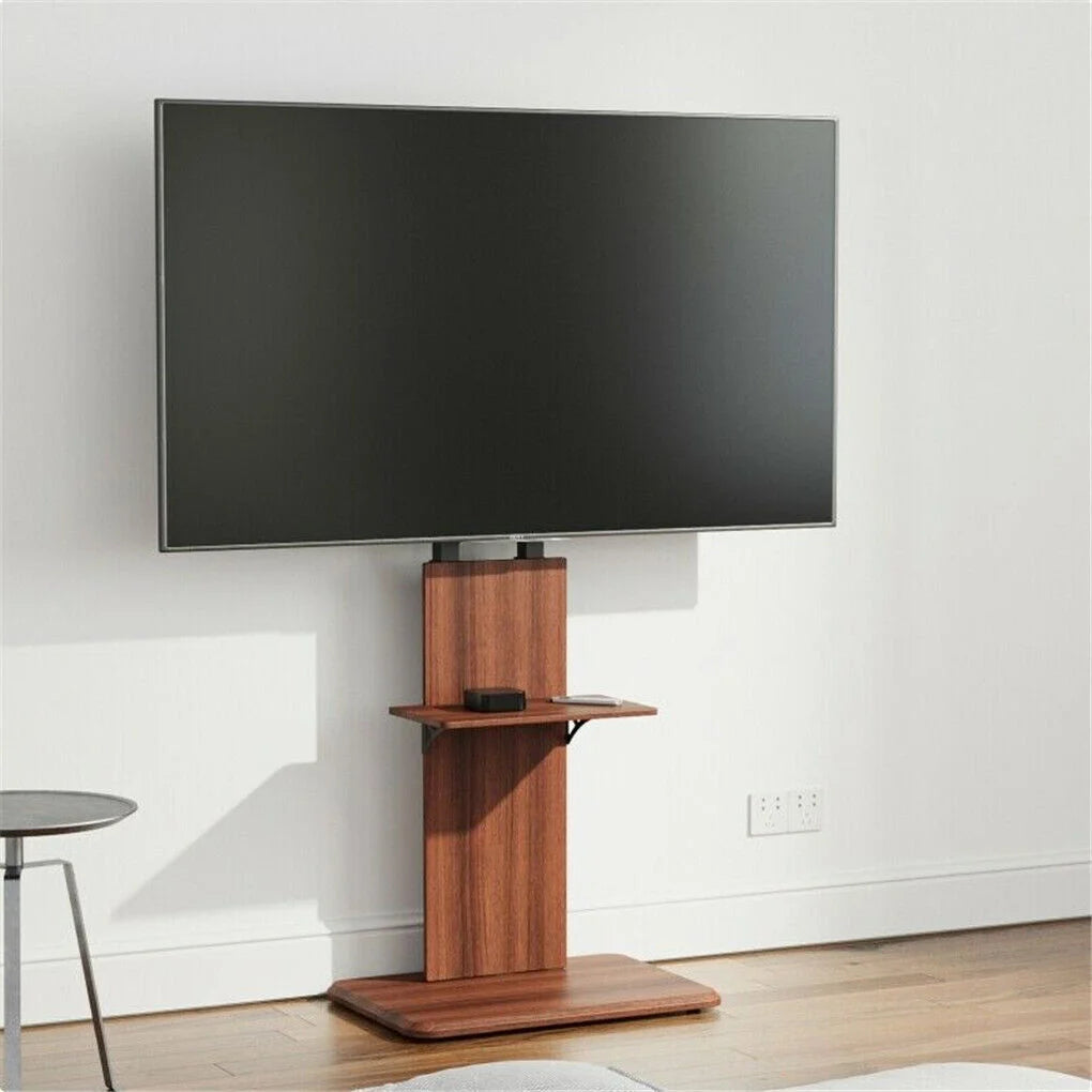 Black brown heavy duty tv with floor stand adjustable mount