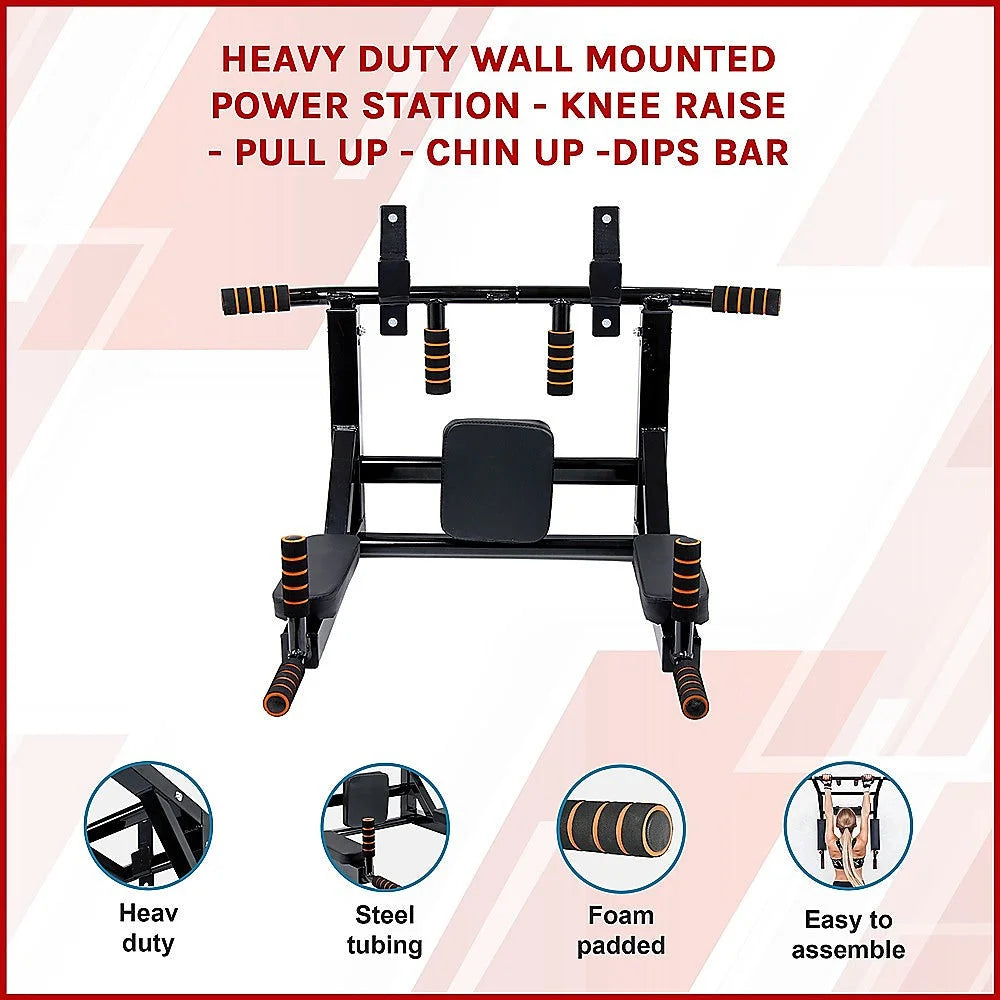 Heavy Duty Wall Mounted Power Station - Knee Raise - Pull