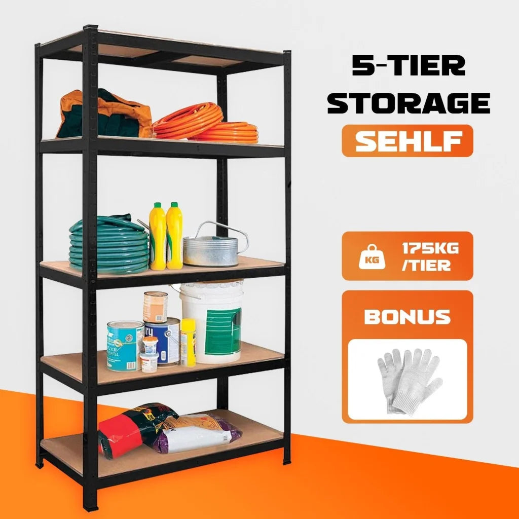 Heavy Duty Warehouse Shelving 75x30x170cm Steel - Tools >