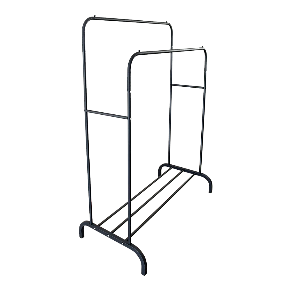 Heavy Metal Double Clothes Rail Hanging Rack Garment