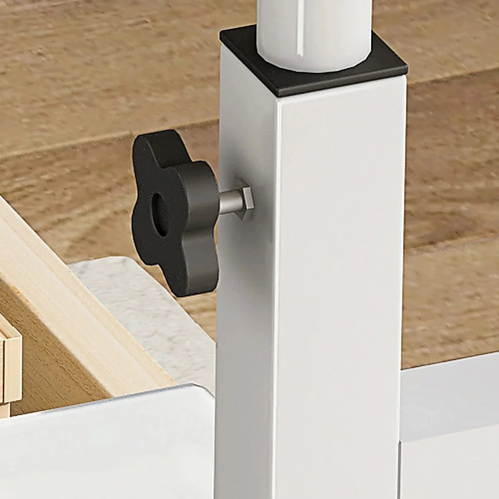 Height Adjustable Rolling Overbed Table – 60cm Mobile