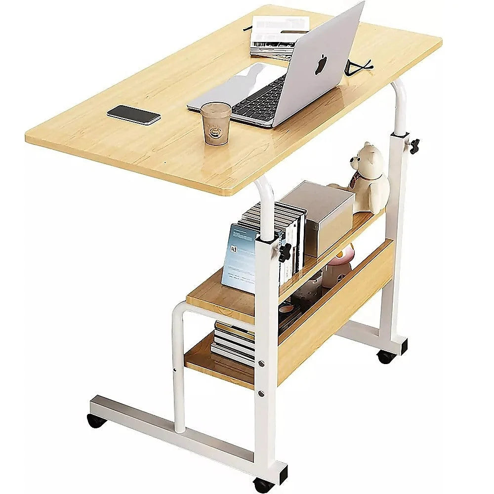 Height Adjustable Rolling Overbed Table – 60cm Mobile
