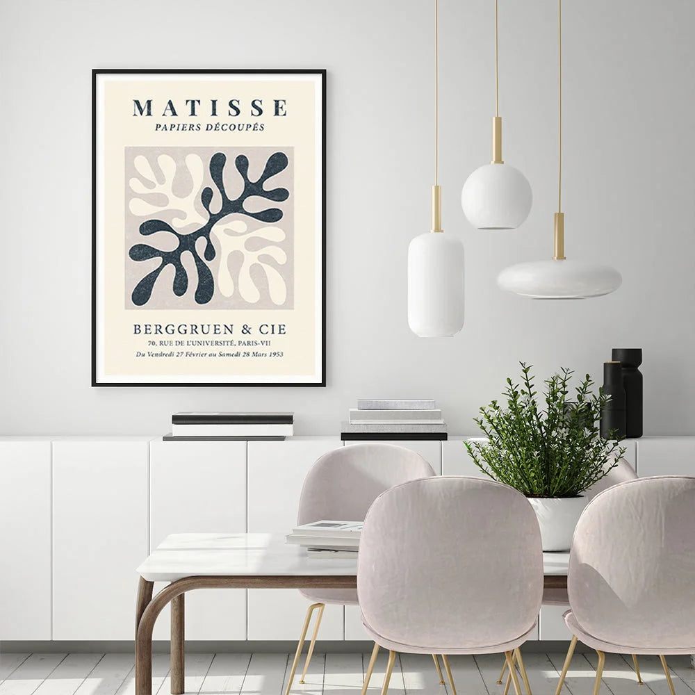 Henri Matisse Wall Art - Black Frame Canvas 70cm x 100cm