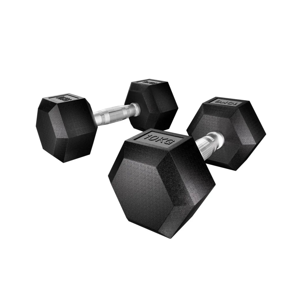 20kg hex dumbbells set with caster wheels and side handle rail