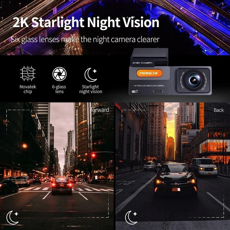 High Definition Car Wifi Dash Cam with Night Vision - 2k