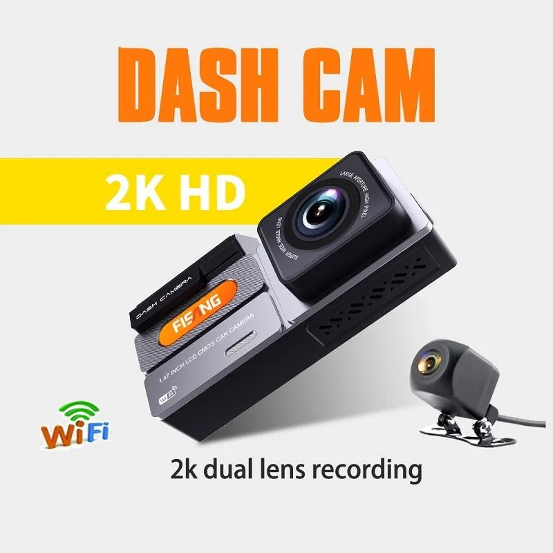 High Definition Car Wifi Dash Cam with Night Vision - 2k