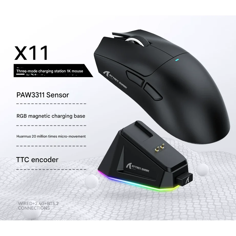 High-Performance Tri-Mode Wireless Gaming Mouse - 22000 DPI