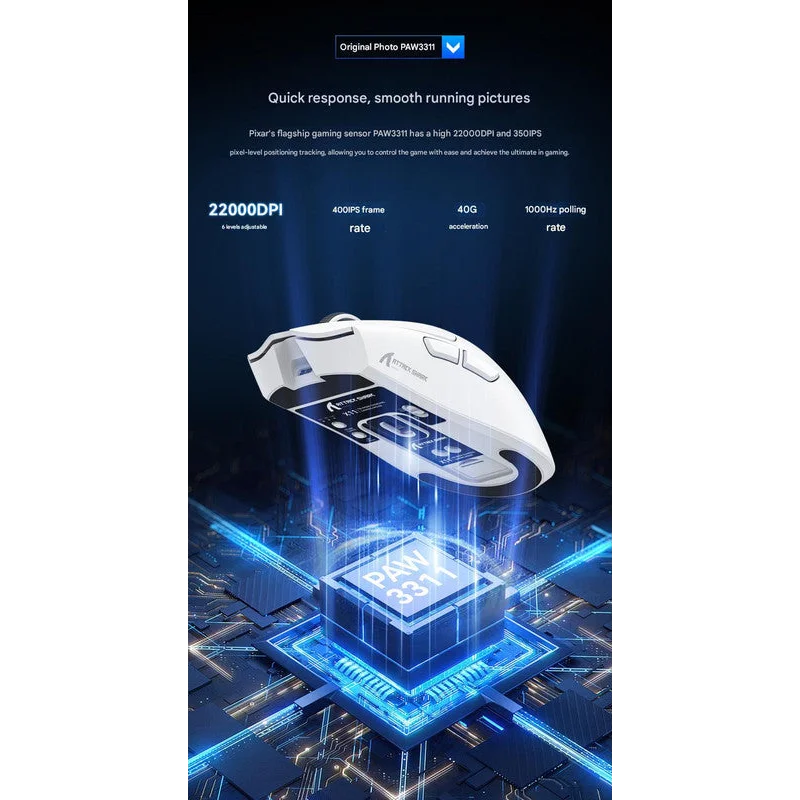 High-Performance Tri-Mode Wireless Gaming Mouse - 22000 DPI