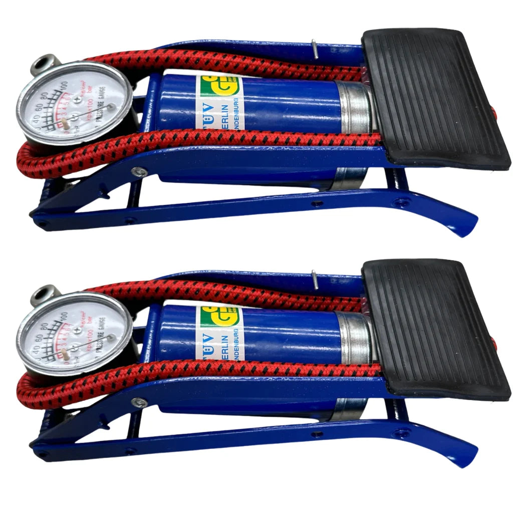 High Pressure Foot Pump Set of 2 for Ball Bicycle Motorbike