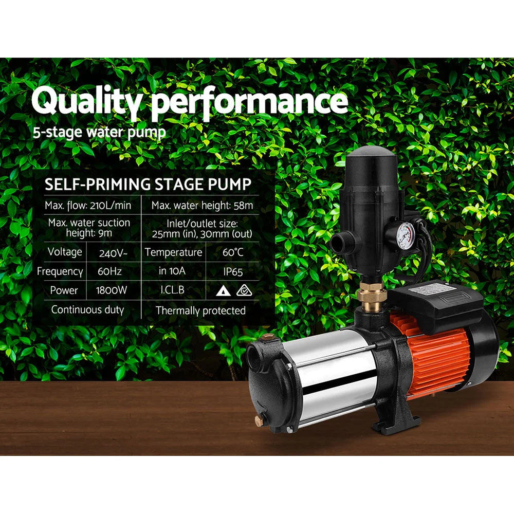 High‑Pressure Water Pump Multi‑Stage Farm Rain Tank Garden