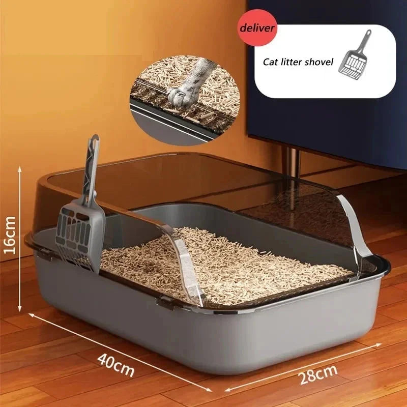 High Side Cat Litter Box with Scoop - Pet Care > Cat