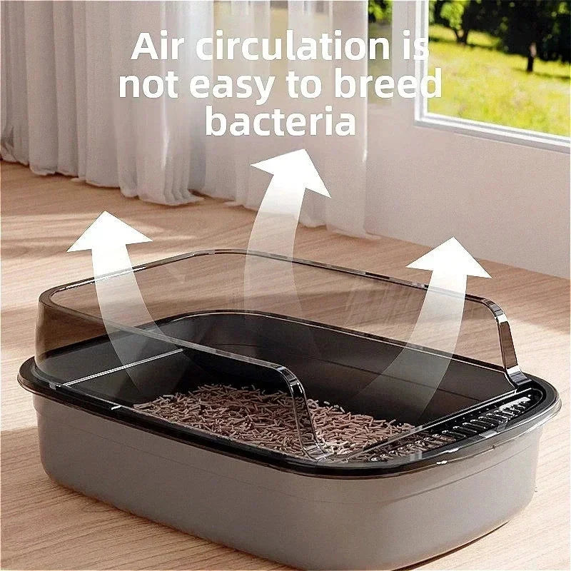 High Side Cat Litter Box with Scoop - Pet Care > Cat