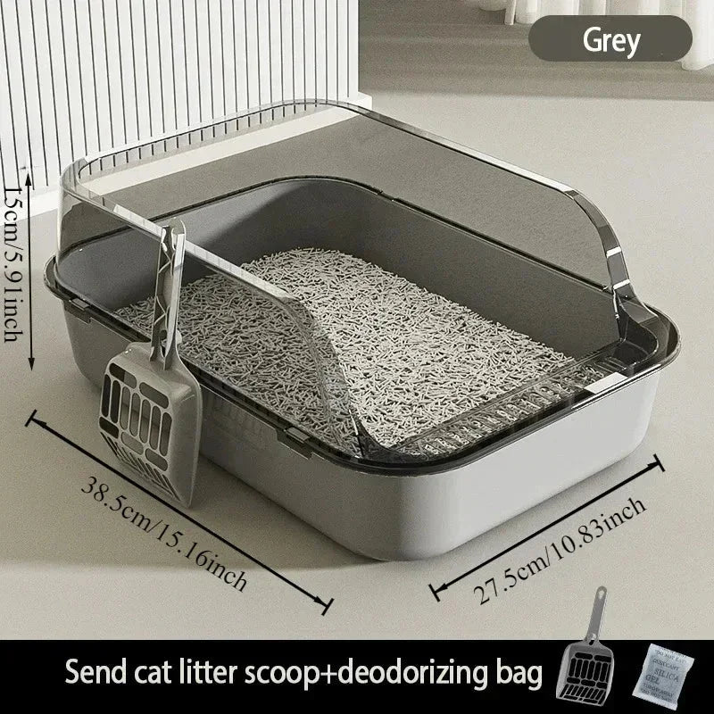 High Side Cat Litter Box with Scoop - Pet Care > Cat