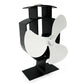 High-temp Metal Heat-powered Stove Fan - 3 Blades - White