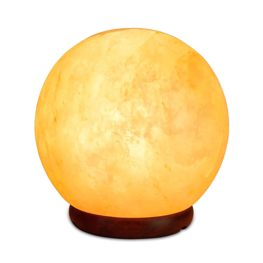 Himalayan Pink Salt Lamp 12V 12W 6.5’’ Ball Carved Rock