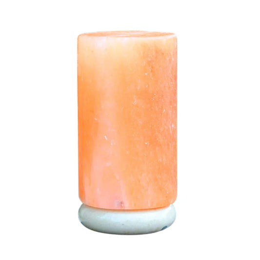 Himalayan Pink Salt Lamp 12V 12W Cylinder Carved Rock