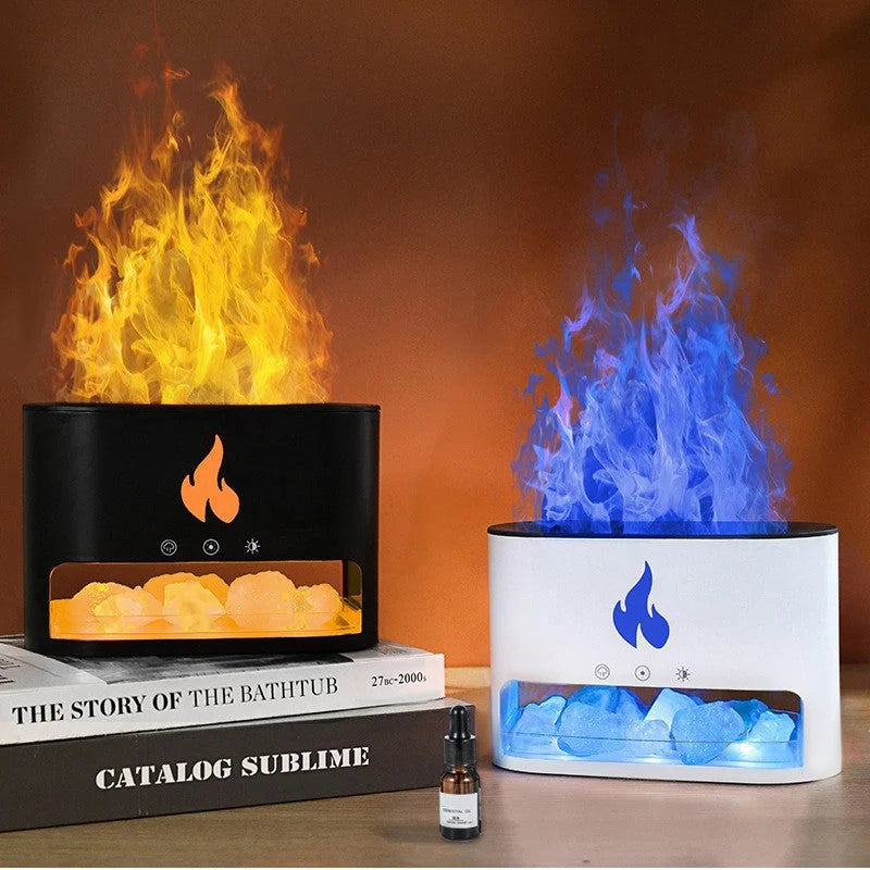 Himalayan Salt Stone Flame Aroma Diffuser & Humidifier - 7