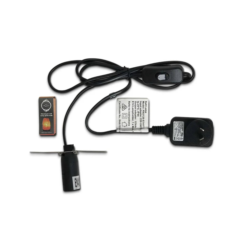 Himalayan White Salt Lamp 12V 12W 1-2kg Crystal Rock