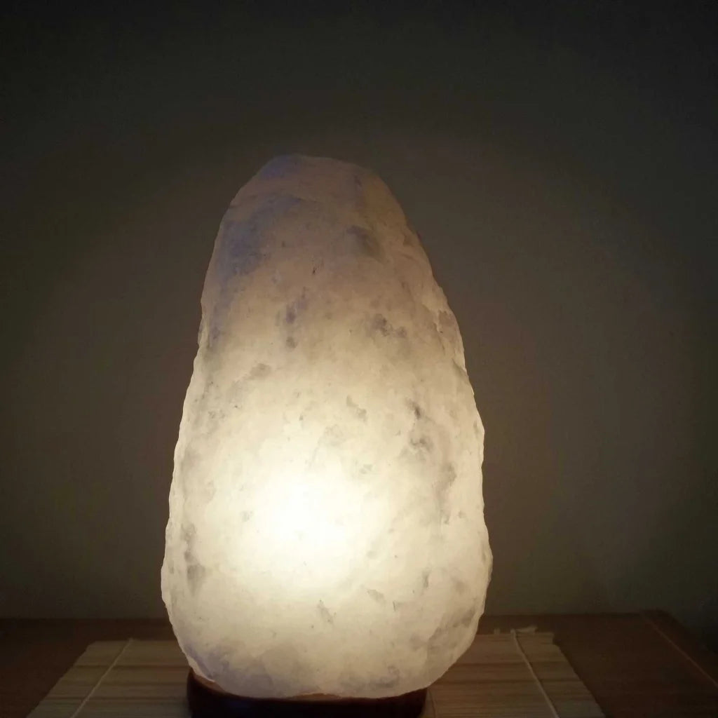 Himalayan White Salt Lamp 12V 12W 3-5kg Crystal Rock