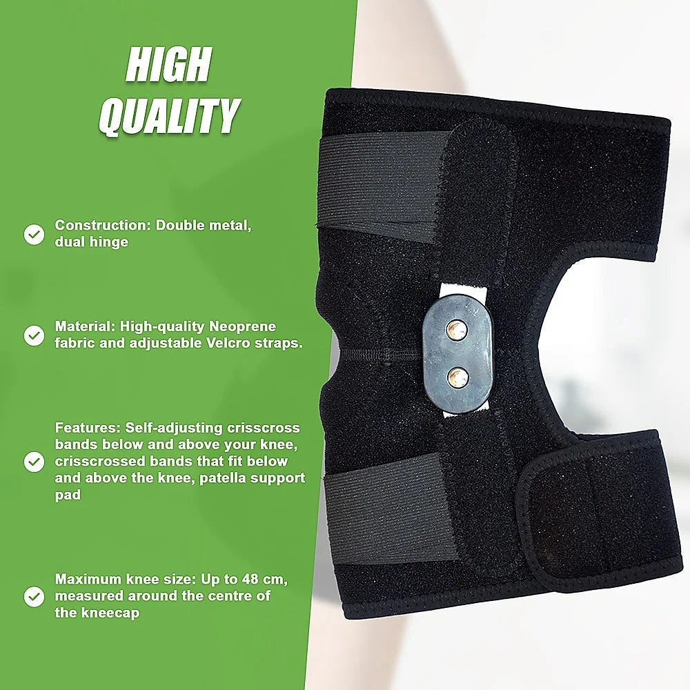 Hinged Full Knee Support Brace Protection - Arthritis