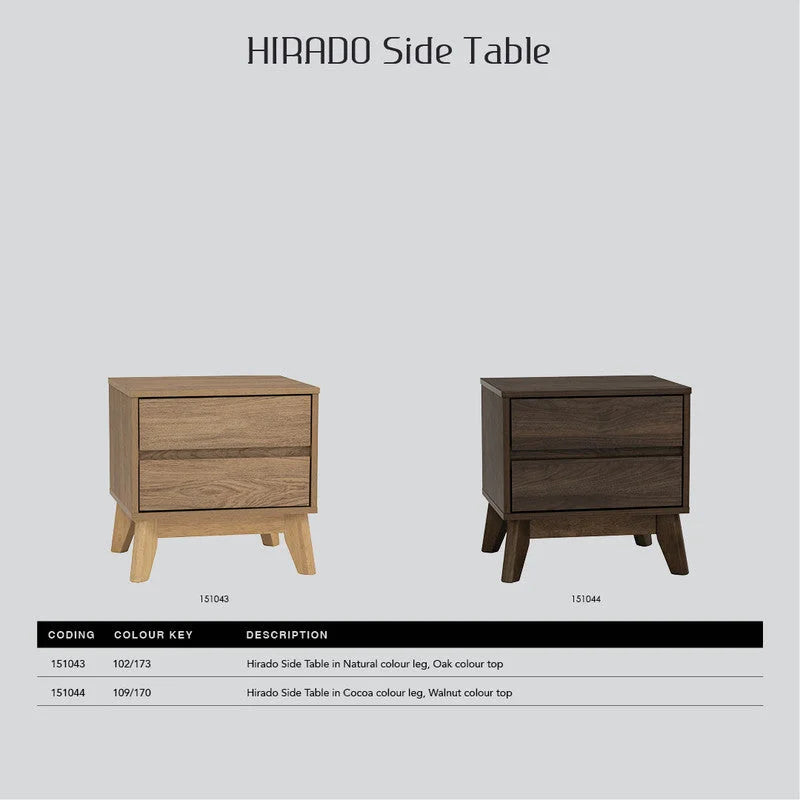 Hirado Bedside Table - Cocoa - Furniture