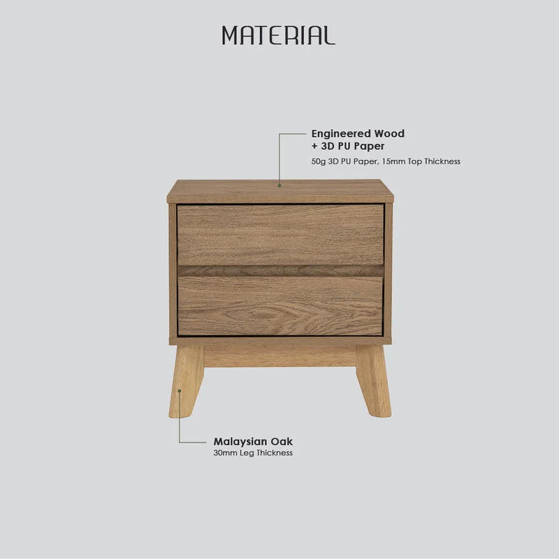 Hirado Bedside Table - Natural - Furniture
