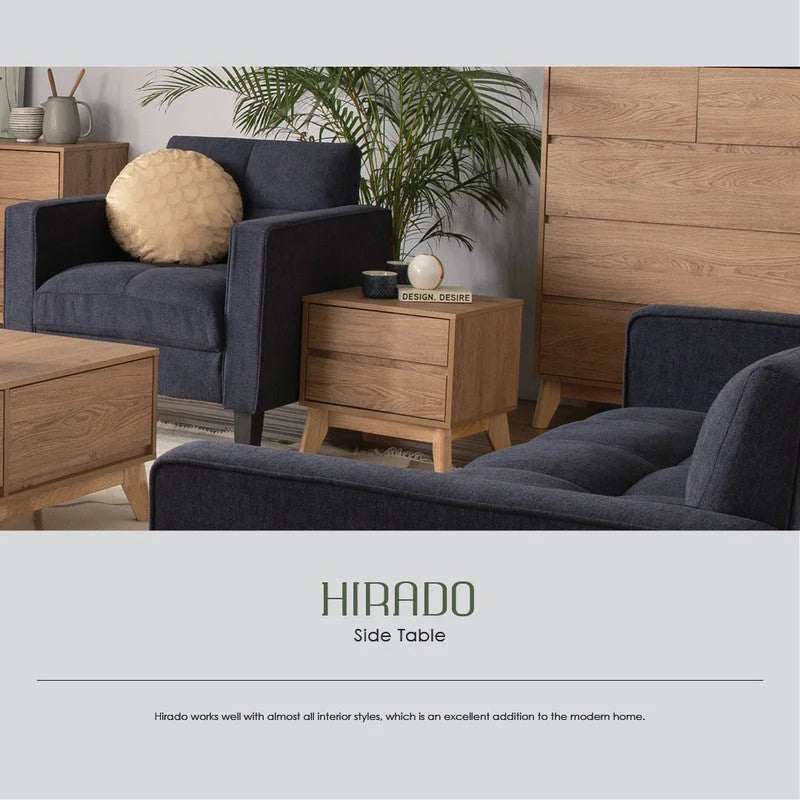Hirado Bedside Table - Natural - Furniture
