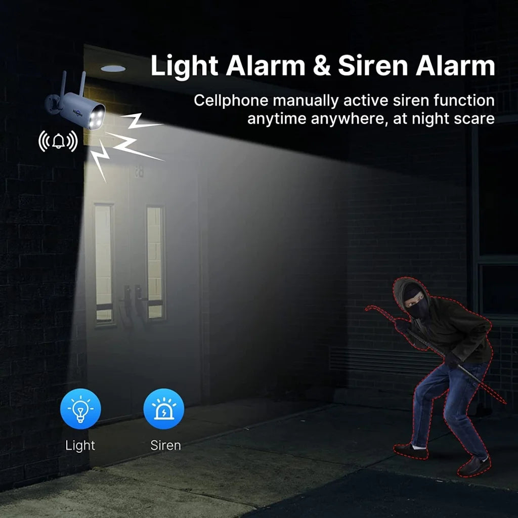 Hiseeu C40 Indoor/Outdoor WiFi Battery Camera With Solar