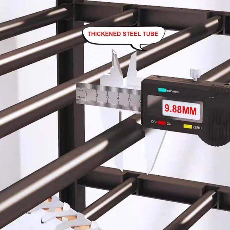 Hivvago 4-Layer Shoe Rack – Compact Steel Frame Organizer