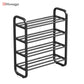 Hivvago 4-Layer Shoe Rack – Compact Steel Frame Organizer