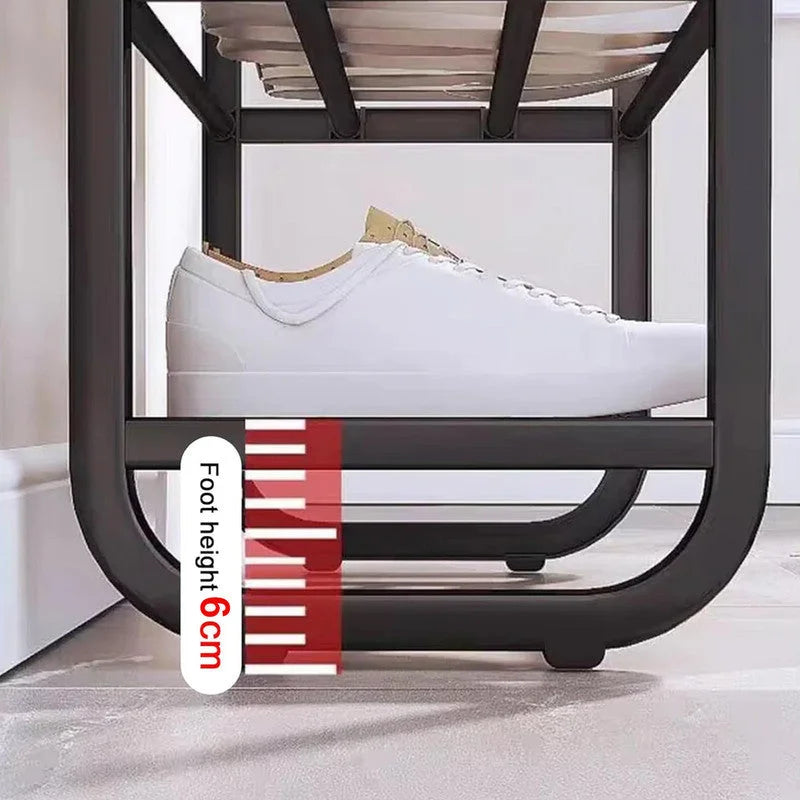 Hivvago 4-Layer Shoe Rack – Compact Steel Frame Organizer