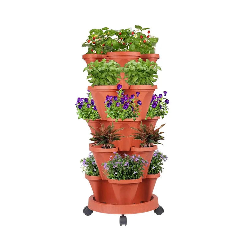 Hivvago 5-Tier Vertical Garden Planter – Stackable